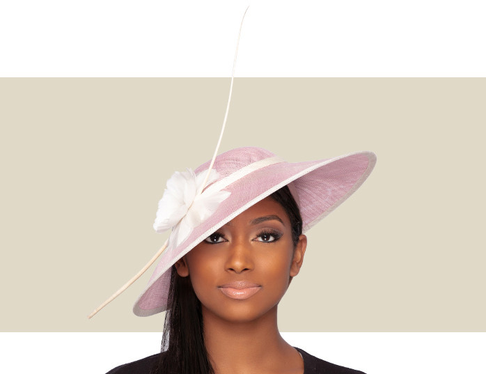 ARIANA FASCINATOR HAT - Rose and Ivory - Gold Coast Couture