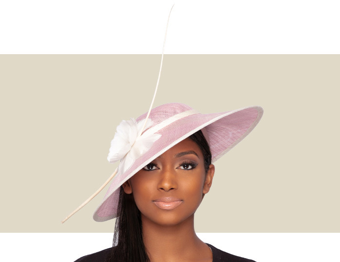 ARIANA FASCINATOR HAT Rose and Ivory Gold Coast Couture