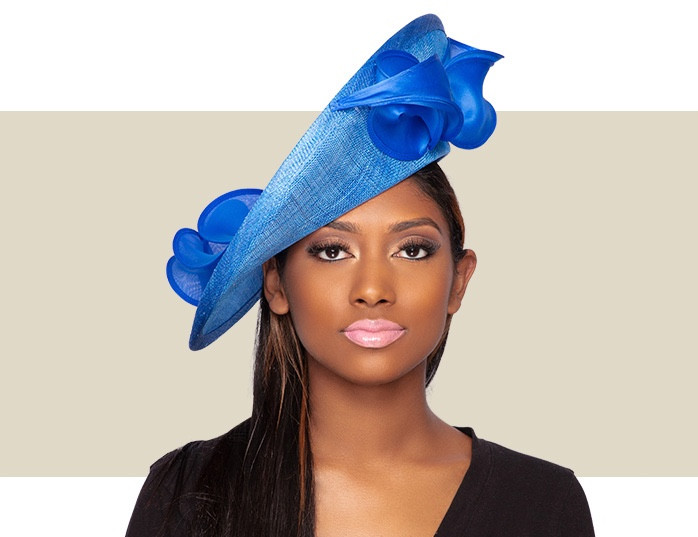 PAOLA FASCINATOR HAT - Electric Blue - Gold Coast Couture