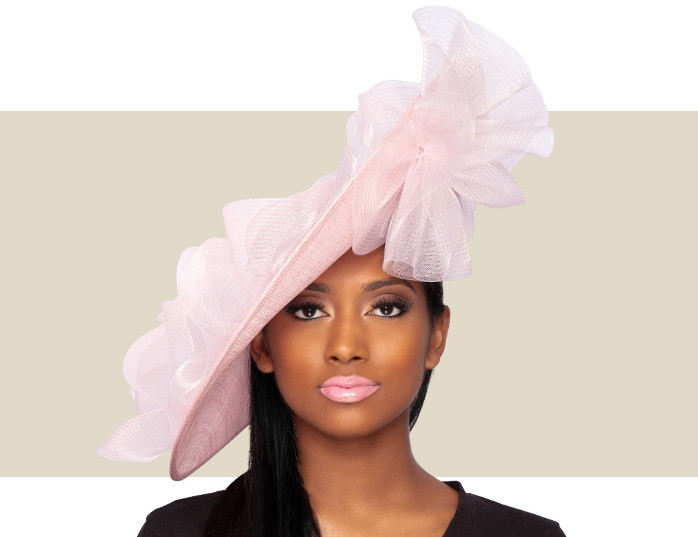 GIA FASCINATOR HAT - Light Pink - Gold Coast Couture