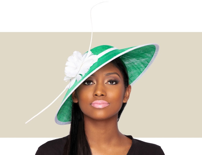 green hats and fascinators