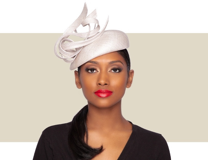 silver wedding hats