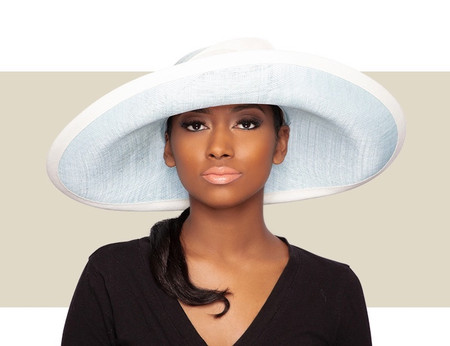 JOY LARGE UPBRIM HAT - Light Blue and 
