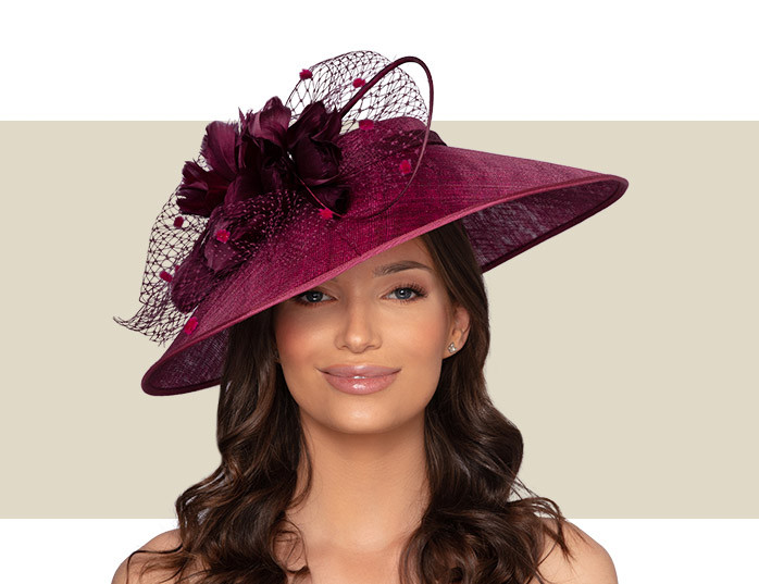 BORDEAUX HAT - Burgundy - Gold Coast Couture