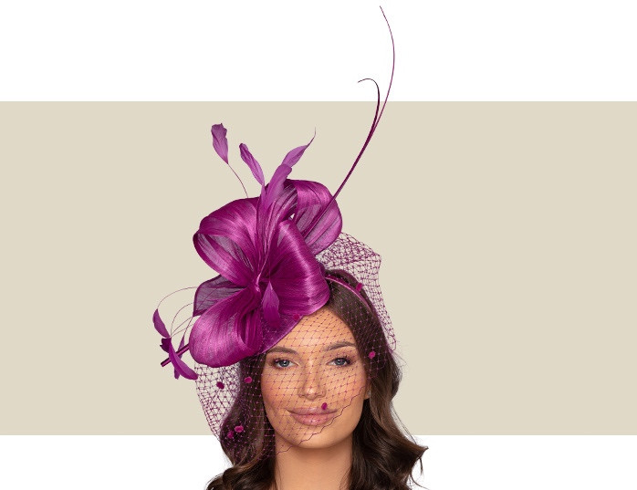 MALAKOFF HEADPIECE - Magenta - Gold 