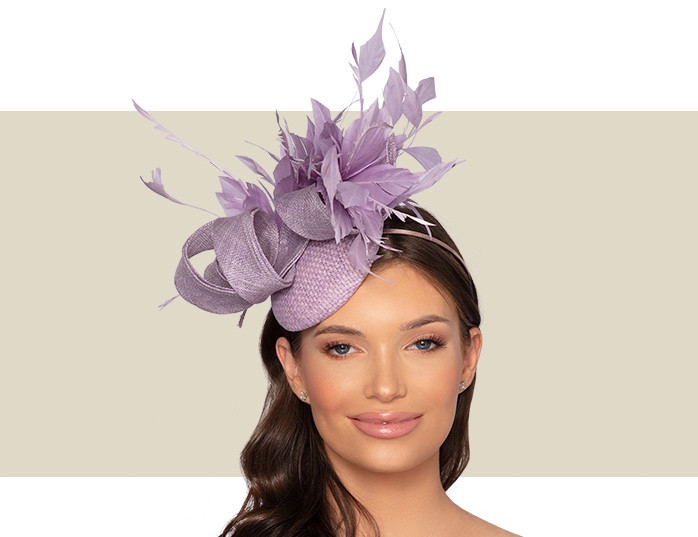ESTELLE WOMENS HEADPIECE - Lilac Purple - Gold Coast Couture