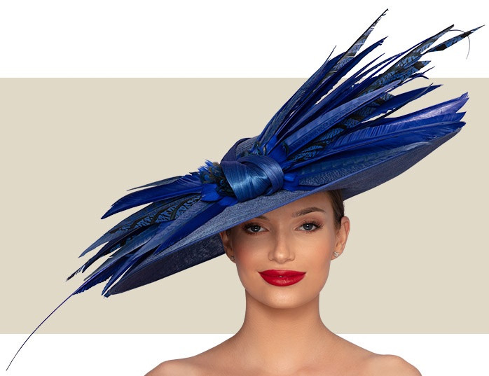 MONROE COUTURE HAT - Royal Blue - Gold Coast Couture