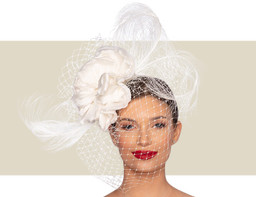 SINCLAIR WOMENS FANCY HEADPIECE - Ivory