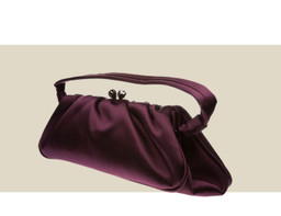 CLUTCH WITH HANDLE - Aubergine