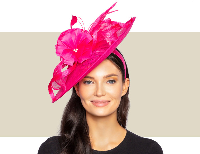 MINNIE FASCINATOR HAT - Hot Pink - Gold Coast Couture