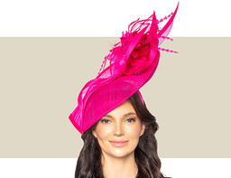 CAROLINE HEADPIECE - Lipstick Pink