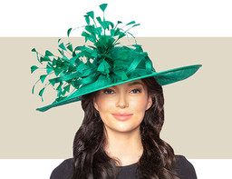 KARI KENTUCKY DERBY HAT - Emerald Green