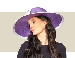 CAMERON WOMENS HAT - Lavender and White