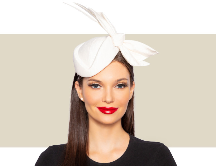 WHIMSEY PILLBOX HAT Ivory Gold Coast Couture