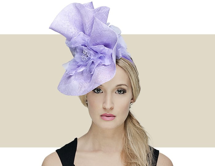 Crissy Purple Fascinator Hat for Women with Silk Flower