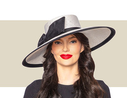 CAMERON WOMENS HAT - White and Black