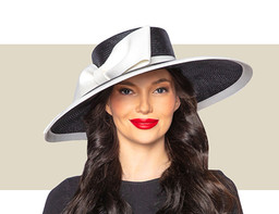 CAMERON WOMENS HAT - Black and White