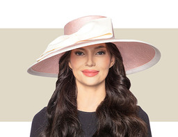 CAMERON WOMENS HAT - Pink and Ivory