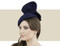 Gina Foster Imperial navy blue beret hat for winter