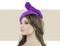 Gina Foster Imperial purple fur felt beret winter hat