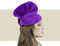 Gina Foster Imperial purple beret winter hat
