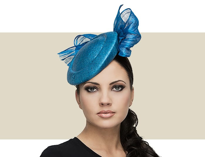 azure blue fascinator