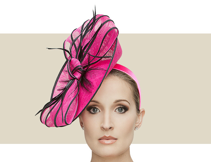 Black Wendy Sinamay Fascinator Hat 