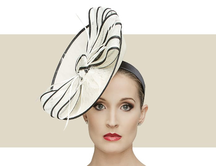 navy cream hat