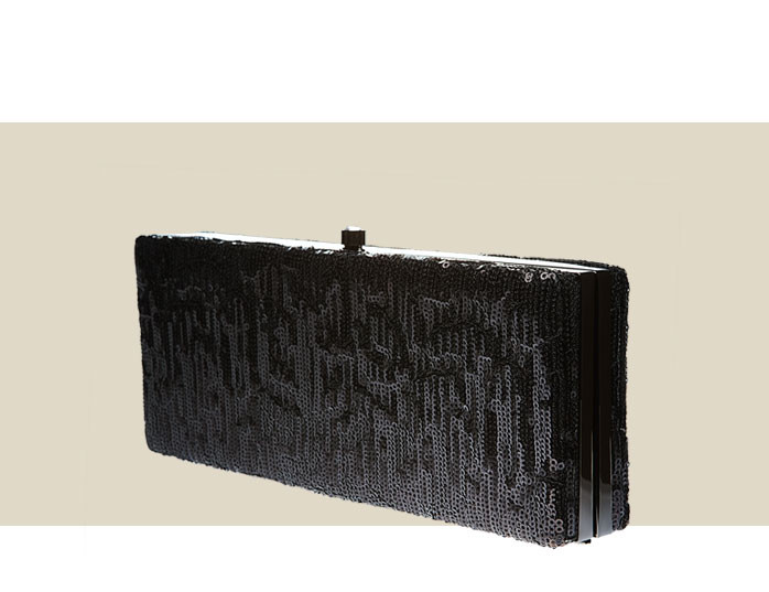 Hands-Free Bracelet Bag - Large Clutch in Black Matte with Gold trim –  ArzaDesign.com