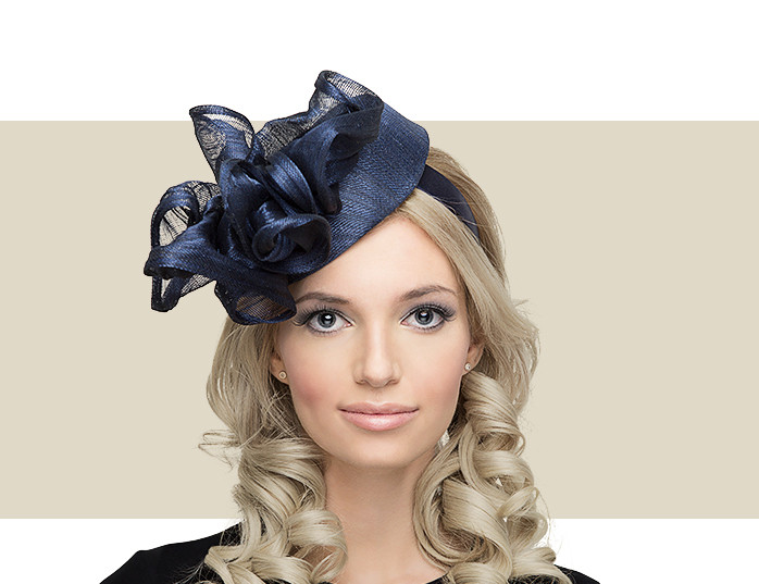 navy pillbox hat