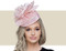 BAMBIE Fascinator Church Hat with Feathers - Blush Pink