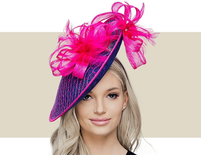 KRISSY - Navy Blue and Hot Pink - Gold 