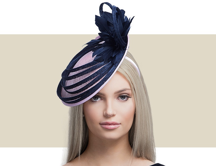pink and navy hat