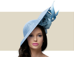 MOULDED SLICE HEADPIECE - Dusky Blue