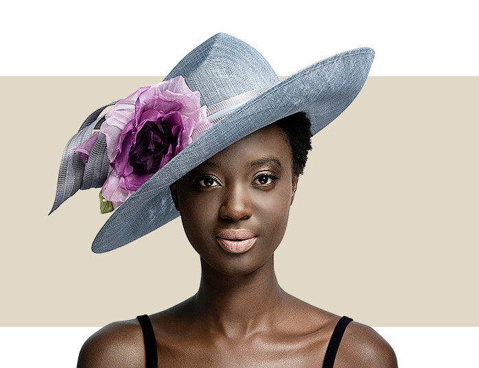 GENTLE UPSWEEP HAT - Silver Grey with 