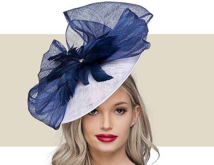 TINA - White with Navy - Gold Coast Couture
