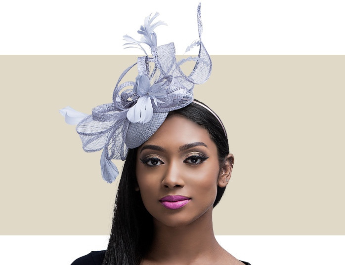 silver occasion hat