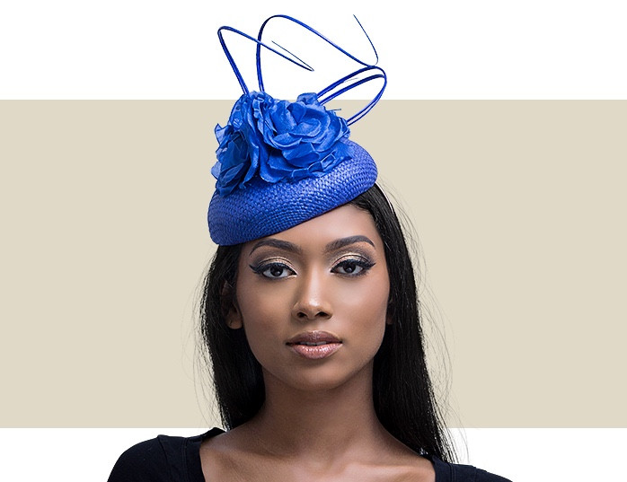 Royal Blue Beret Fascinators with Fabric Covered Headbands