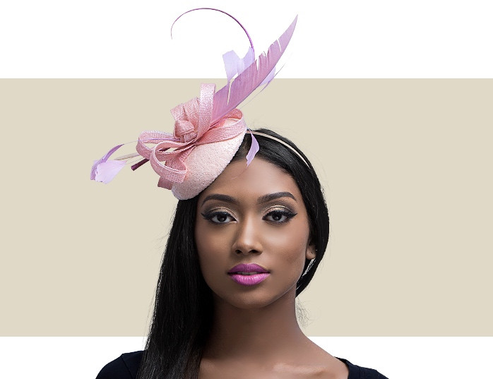 dusky pink hats and fascinators