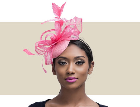 Bessie Coral Pink Fascinator Headpiece 