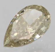 Certified 0.31 Carat Yellow Gray VVS2 Pear Natural Loose Diamond 5.72x3.36mm 2VG *360 VIDEO & PROFESSIONAL IMAGES