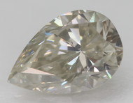 Certified 0.61 Carat Fancy Gray VVS2 Pear Natural Loose Diamond 6.87x4.79mm 2EX *360 PROFESSIONAL VIDEO & IMAGES