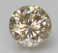 Certified 1.11 Carat Fancy Light Yellowish Brown VVS2 Round Brilliant Natural Loose Diamond 6.42mm  *360 VIDEO & IMAGES