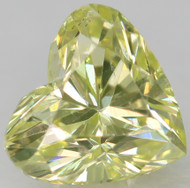 CERTIFIED 0.27 CARAT CANARY YELLOW VVS2 HEART SHAPE NATURAL LOOSE DIAMOND 4.38X3.95MM  *360 PROFESSIONAL VIDEO & IMAGES