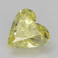 0.19 CARAT CANARY YELLOW VS2 HEART SHAPE NATURAL LOOSE DIAMOND FOR JEWELRY 3.89X3.77MM *360 PROFESSIONAL VIDEO & IMAGES