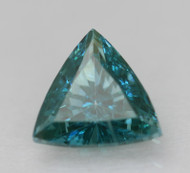 CERTIFIED 0.39 CARAT VIVID BLUE VS2 TRIANGLE NATURAL LOOSE DIAMOND 5.26X5.23MM  *360 PROFESSIONAL VIDEO & IMAGES