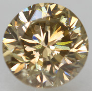 Certified 0.57 Carat Yellowish Brown VS2 Round Brilliant Natural Loose Diamond 5.23mm  *360 PROFESSIONAL VIDEO & IMAGES