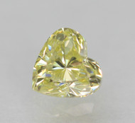 0.18 CARAT CANARY YELLOW VVS1 HEART SHAPE NATURAL LOOSE DIAMOND FOR RING 3.49X3.35MM *360 PROFESSIONAL VIDEO & IMAGES