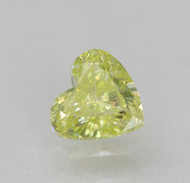 0.16 CARAT CANARY YELLOW VS2 HEART SHAPE NATURAL LOOSE DIAMOND FOR RING 3.68X3.45MM *360 PROFESSIONAL VIDEO & IMAGES