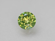 CERTIFIED 0.47 CARAT LEMON GREEN VS1 ROUND BRILLIANT NATURAL LOOSE DIAMOND FOR RING 4.83MM  *360 REAL VIDEO & IMAGES